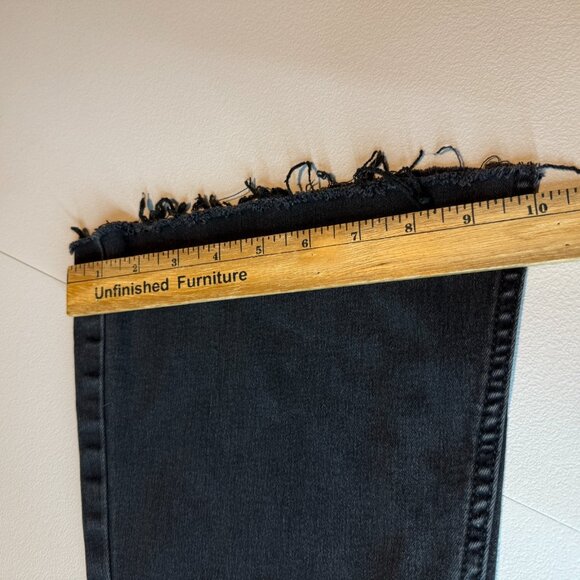 Free People Women 27 Penny Pull On Flare Jeans Denim Black Distressed Stretch - Picture 11 of 12